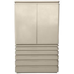 1970s Rougier Tallboy with Beige Lacquer Finish