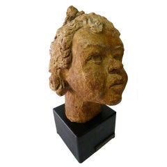 Mid-Century Adorable Sculpture of a Little Girl Head 4