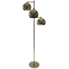 Three-Tier Brass Floor Lamp by Robert Sonneman