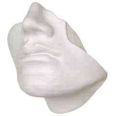 Wall-Mounted Sculpture of Classical Sculpted Face