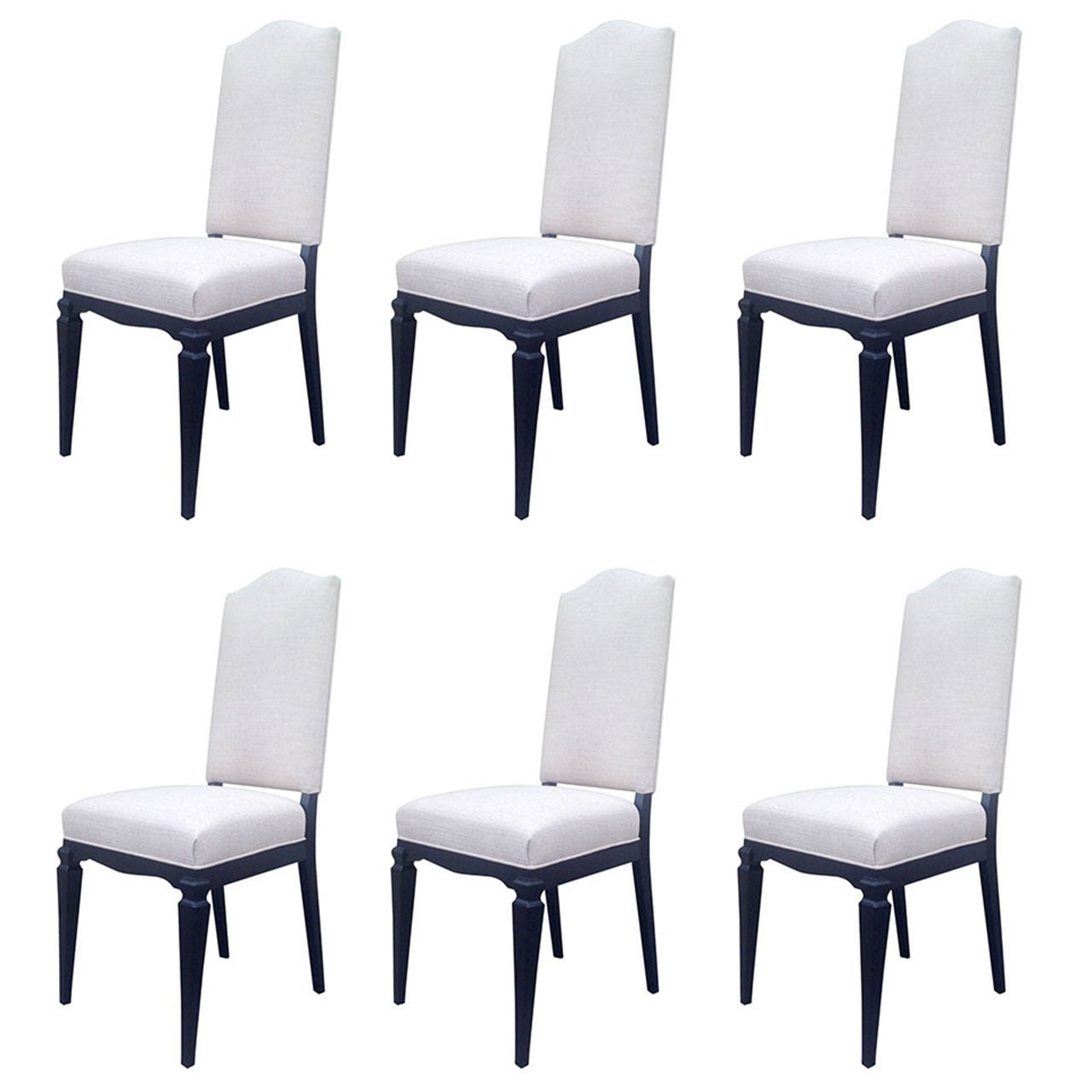 Set of Six Elegant Dining Chairs Attributed to André Arbus