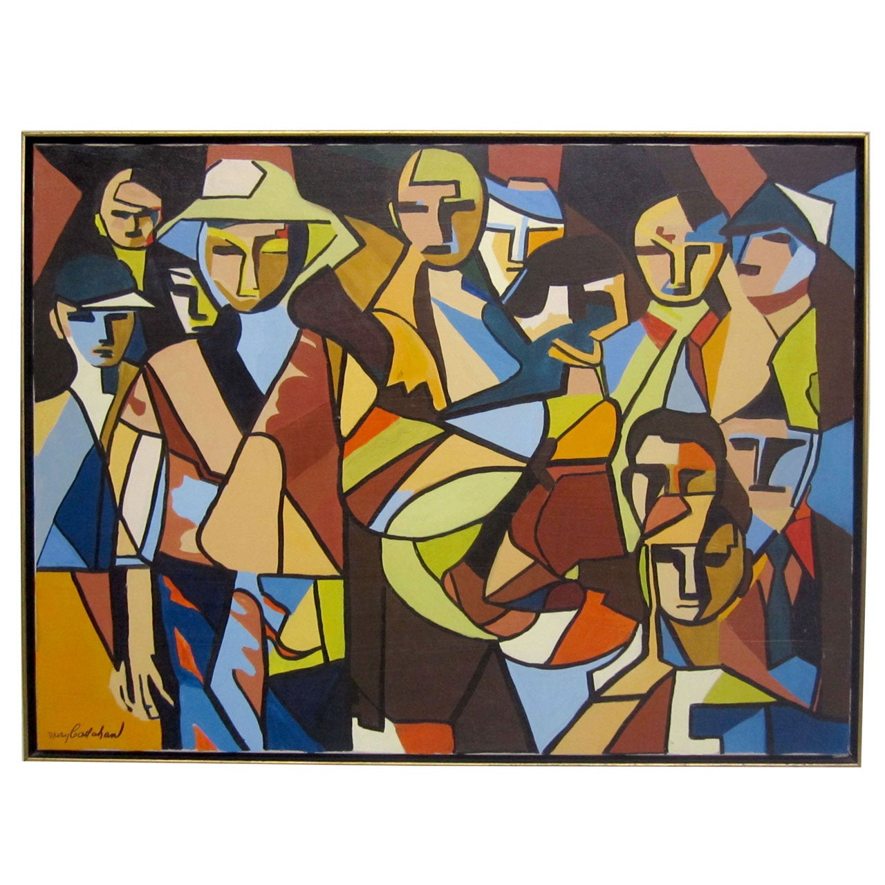 Abstract / Cubist Painting Signed Callahan