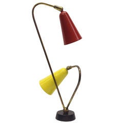 Mid-Century Modern Two-Arm Table Lamp