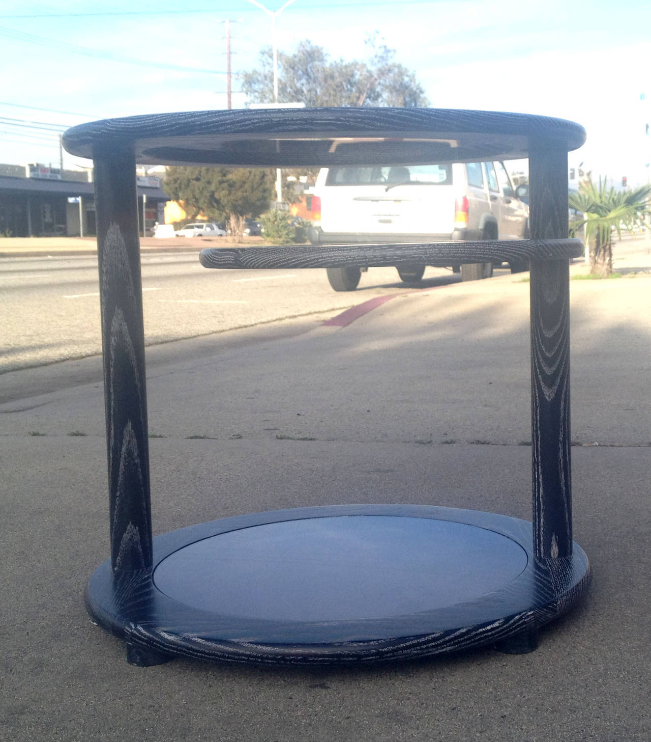 Circular Side Table with Swinging Central Tier 3