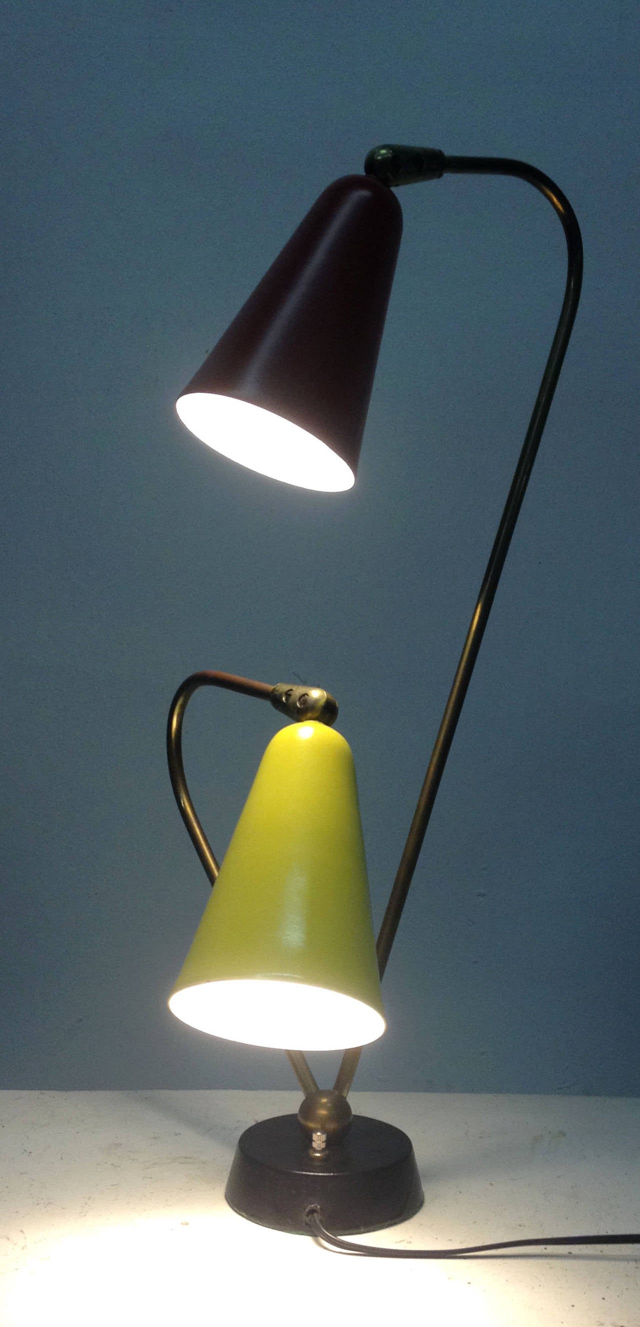 Mid-Century Modern Two-Arm Table Lamp 5