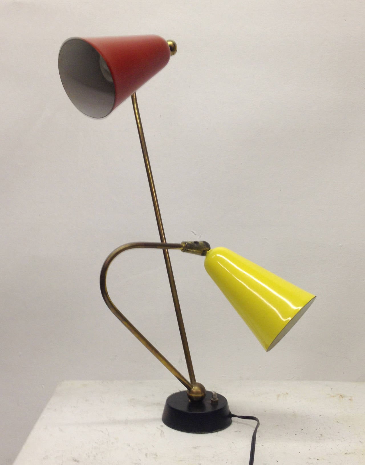 Mid-Century Modern Two-Arm Table Lamp 1