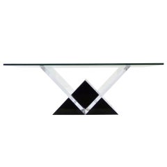 Architectural Two Tone Lucite Coffe Table
