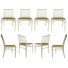 Original Lacquer Italian Chairs, Set of Eight