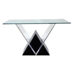 Architectural Two Tone Lucite Console Table