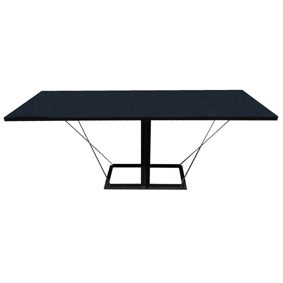 Gravity-Defying Marble Top Dining Table