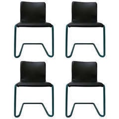 Retro Cantilevered Dining Chairs, Set of 4