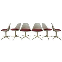 Vintage Burke Dining Chairs in Style of Eero Saarinen, Set of Six