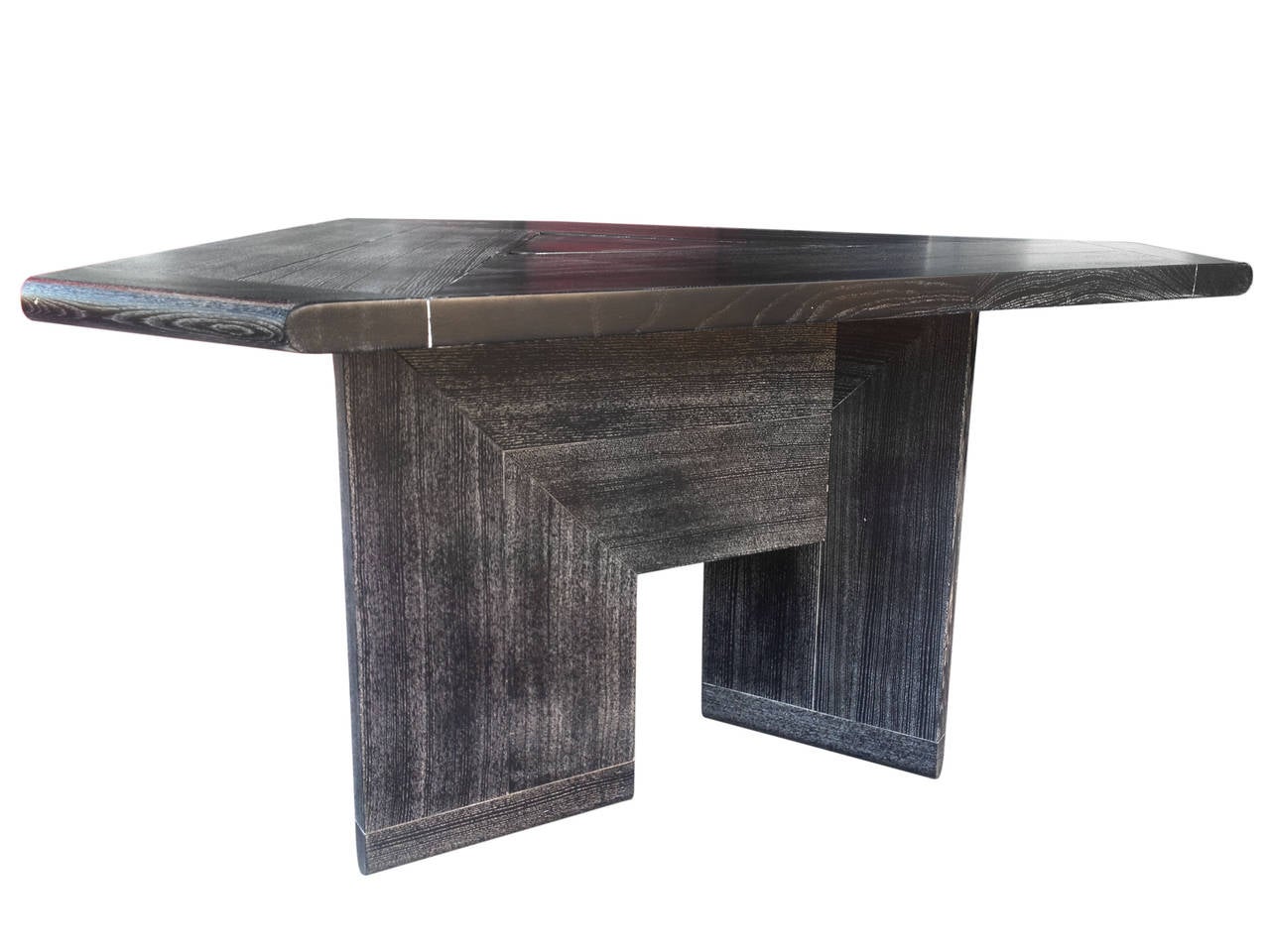 20th Century Architectural Dining Table with Removable Center