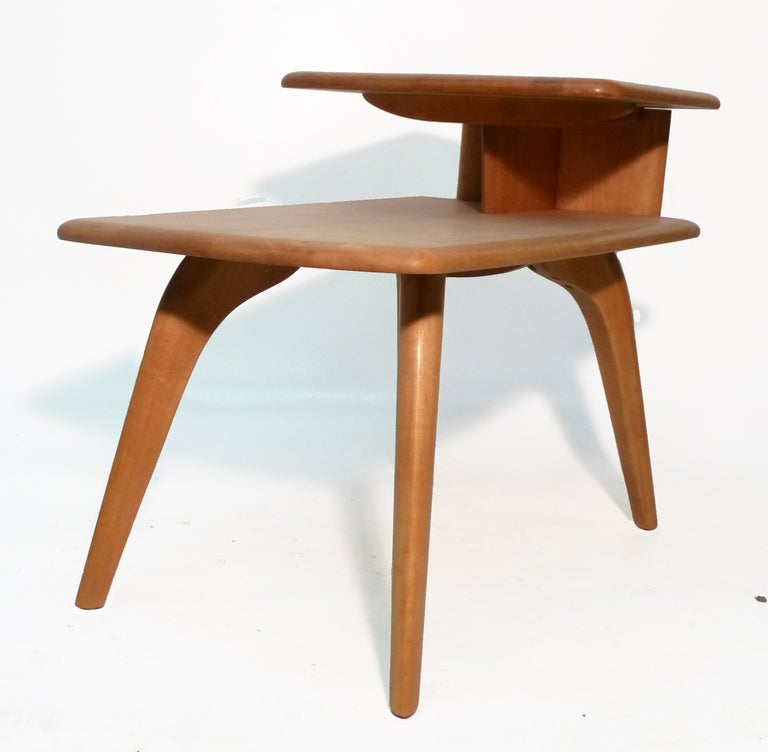 Mid-Century Modern Two-Tier Tables by Heywood Wakefield, Pair 1