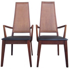 Mid-Century Cane-Back Armchairs by Tempo of California