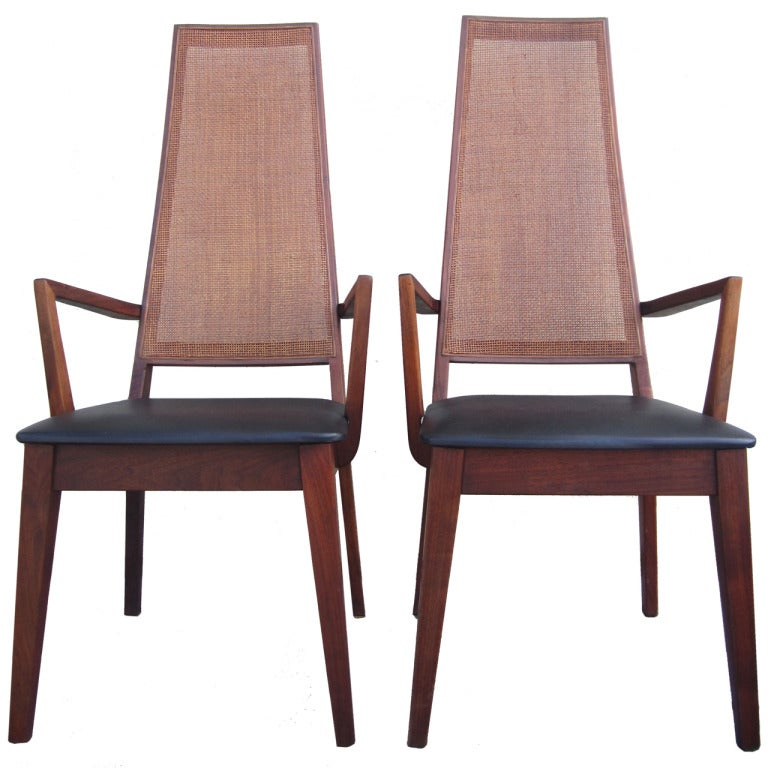 Mid-Century Cane-Back Armchairs by Tempo of California at ...