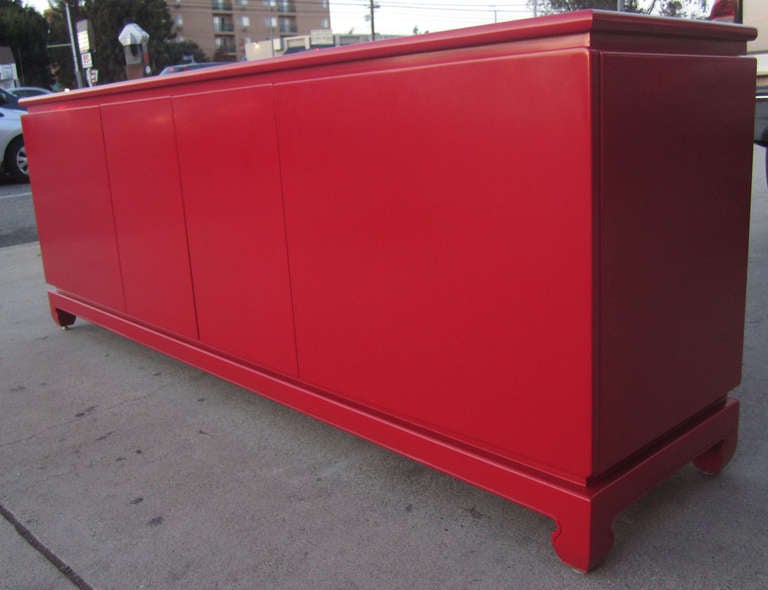 red credenza