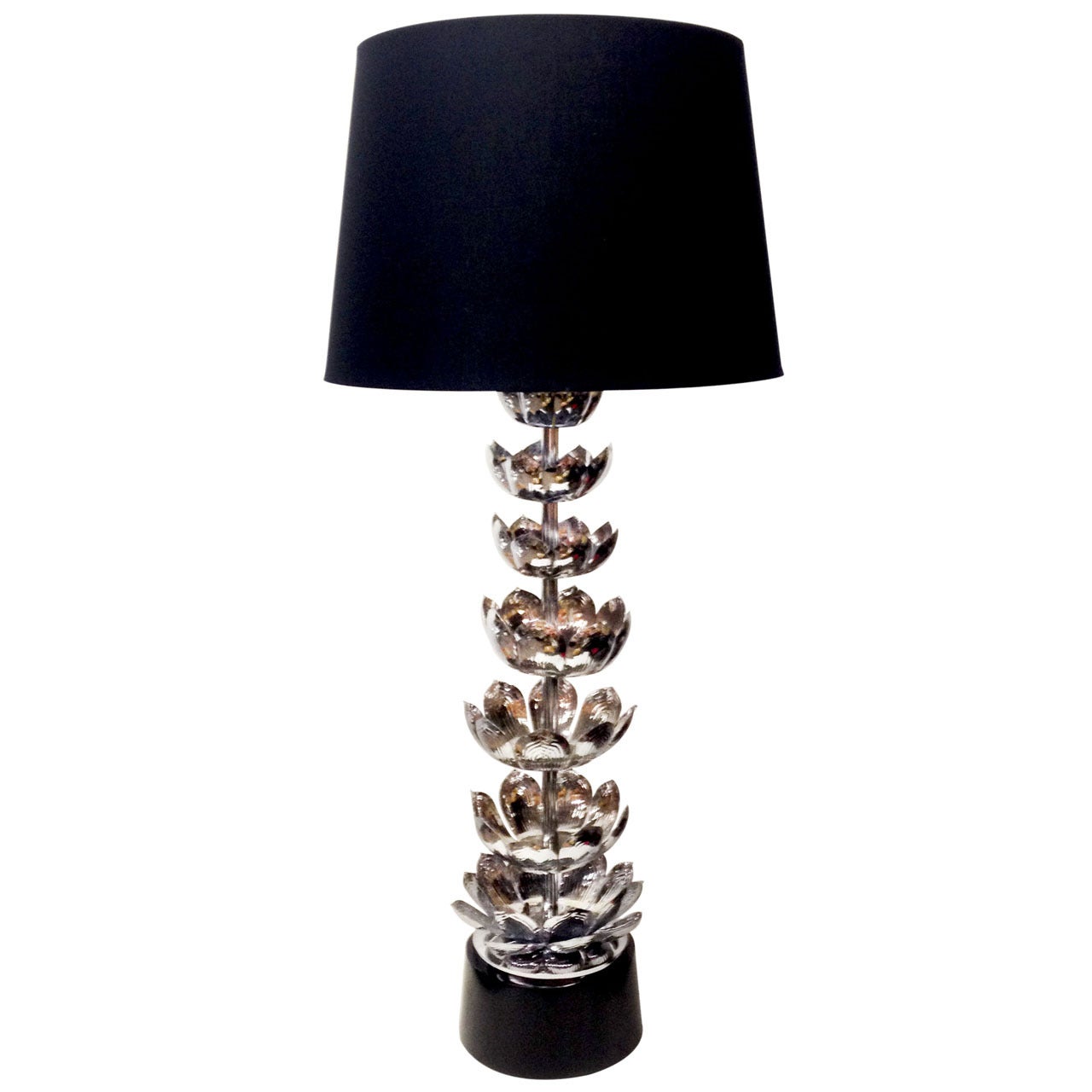 Tall Chrome Lotus Feldman Table Lamp
