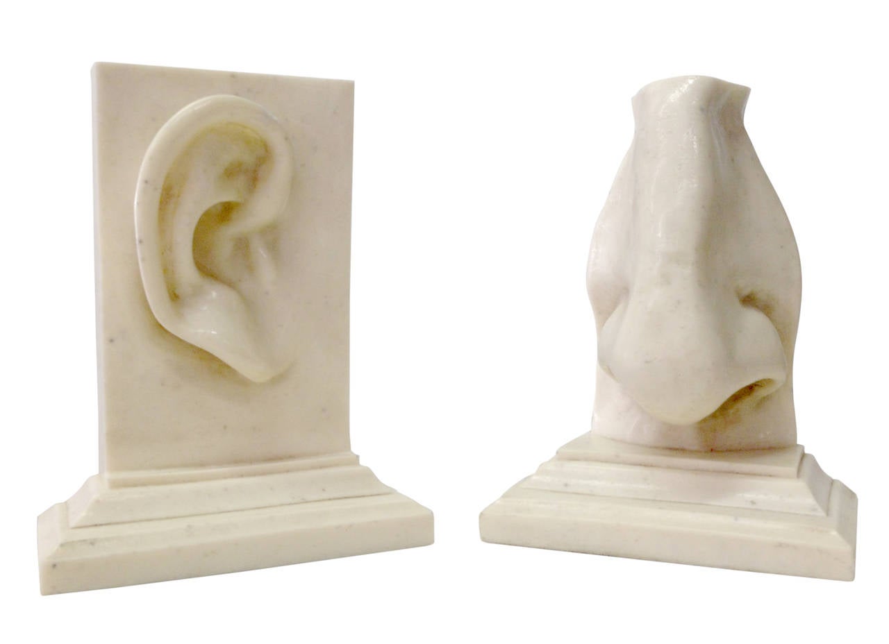 Pair of Italian Figural Resin Bookends In Excellent Condition In Pasadena, CA