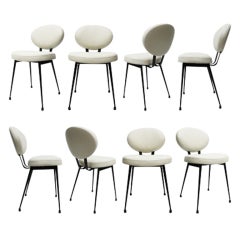 A Set of Eight French 50s Dining Chairs