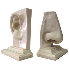 Pair of Italian Figural Resin Bookends
