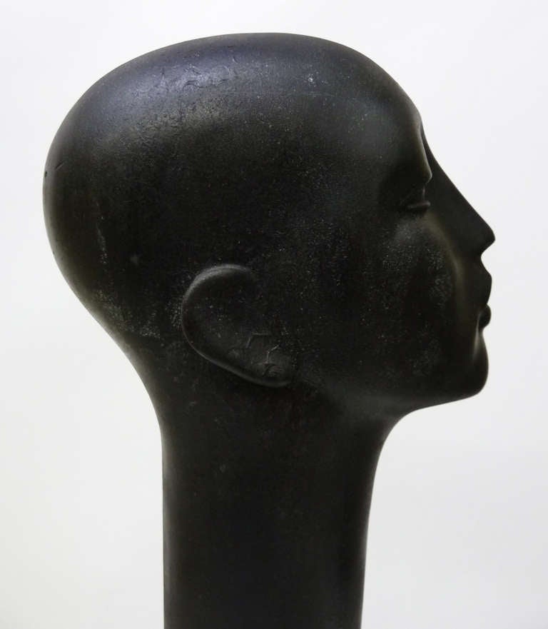 Lucite Dramatic Sculpture of Woman with Elongated Neck