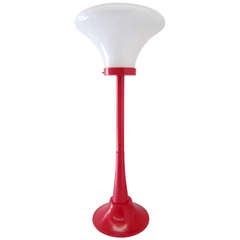 Cadmium Red Industrial Lamp