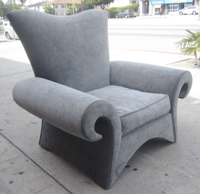 Flamboyant 1980s Lounge Chair by Goodman Charlton In Excellent Condition In Pasadena, CA