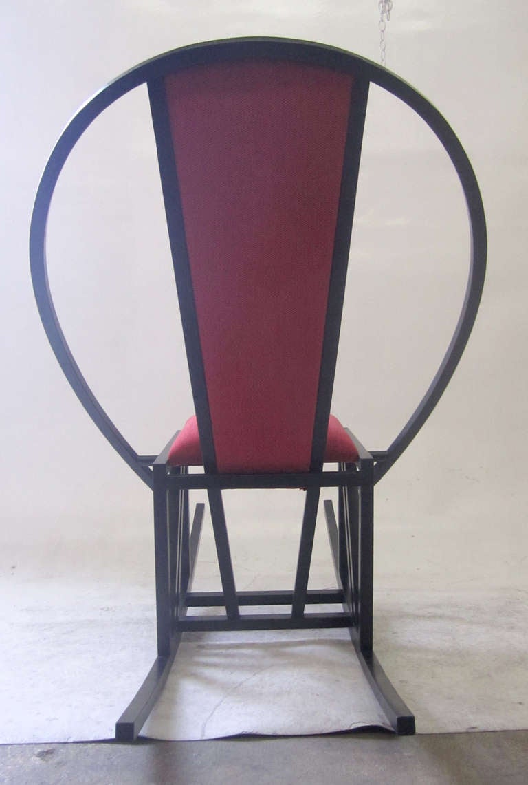 Memphis Group Style Rocking Chair in the Manner of Michele de Lucchi In Excellent Condition In Pasadena, CA