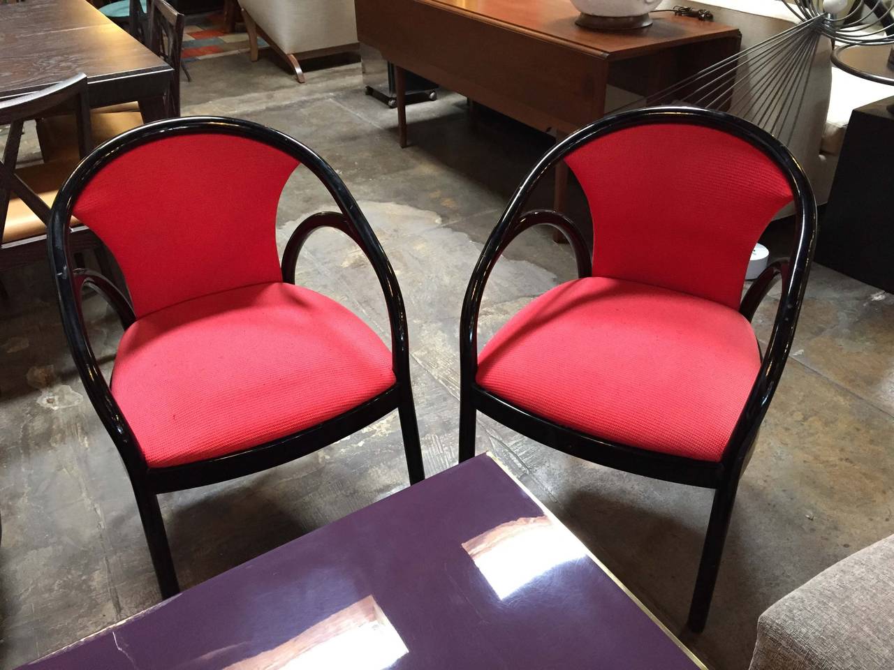 black lacquer chairs