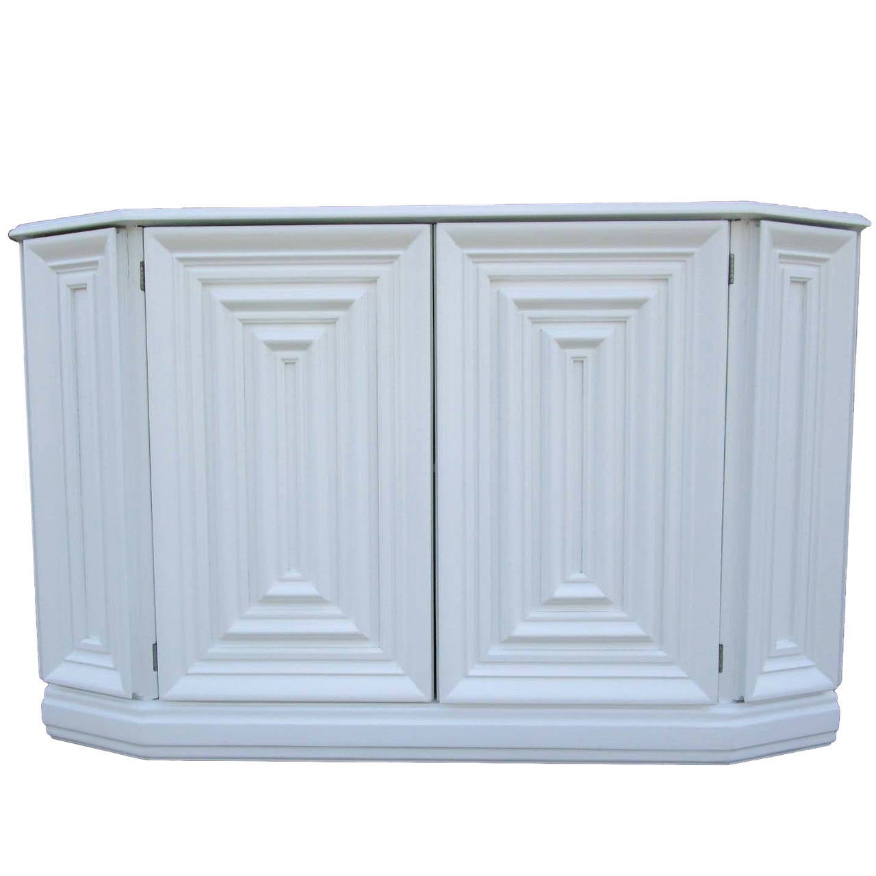 Elegant Console Cabinet In White Lacquer Finish For At 1stdibs Elegant Console Cabinet In White Lacquer Finish For