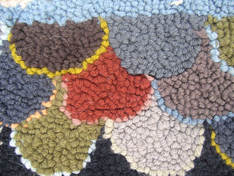 Unusual Hooked Rug with Fish Motif at 1stDibs