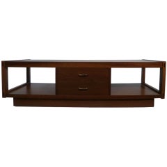 Architectonic Walnut Coffee Table by Lane