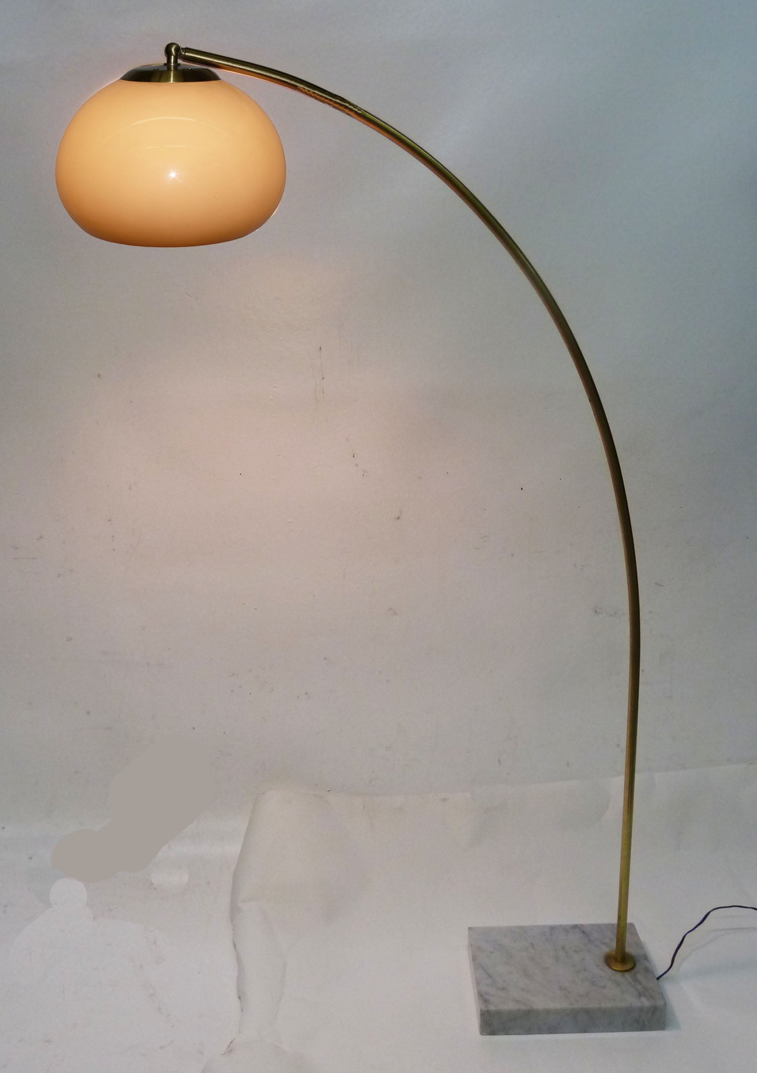 Short Arco Floor Lamp Att. to Harvey Guzzini
