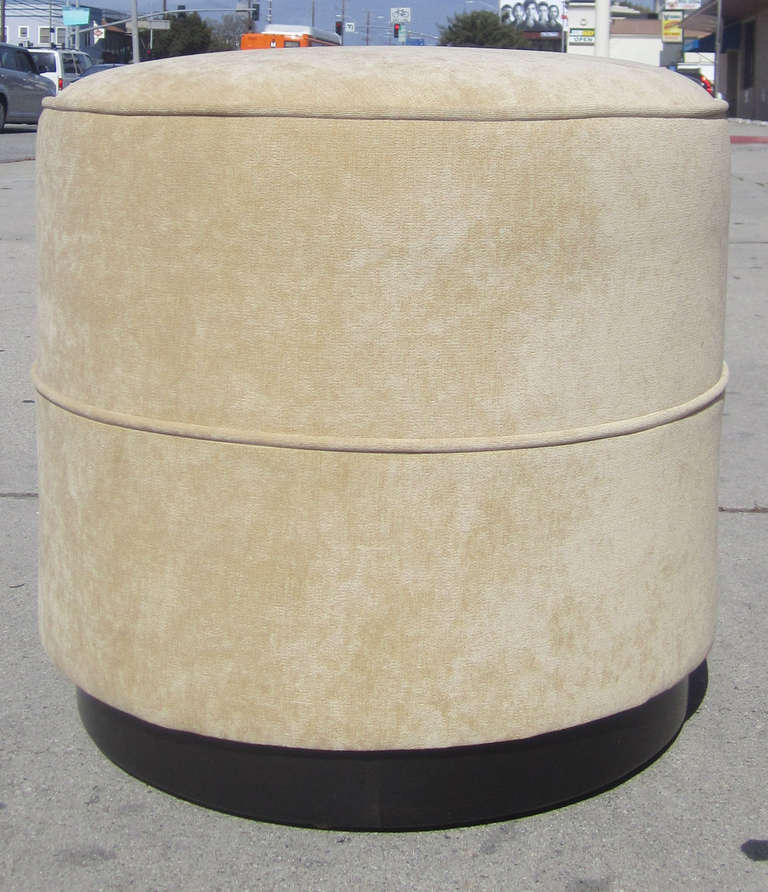 French Art Deco Ottoman / Stool by Jean Pascaud In Excellent Condition In Pasadena, CA