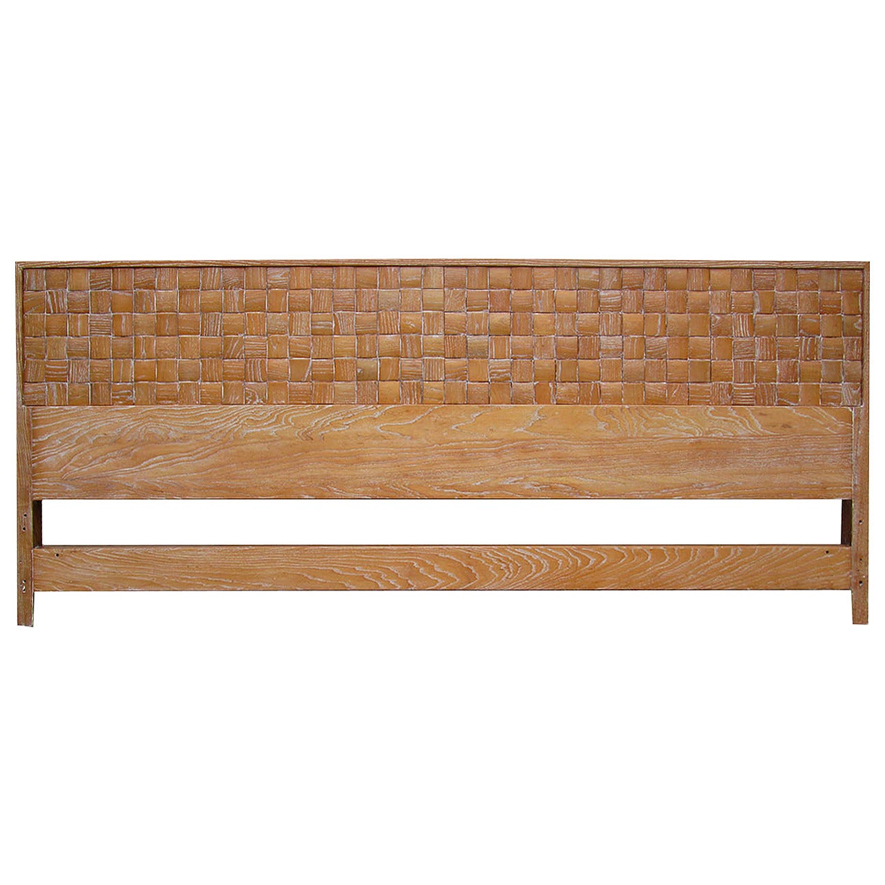 Basket Weave King-Size Headboard by Paul Laszlo for Brown Saltman