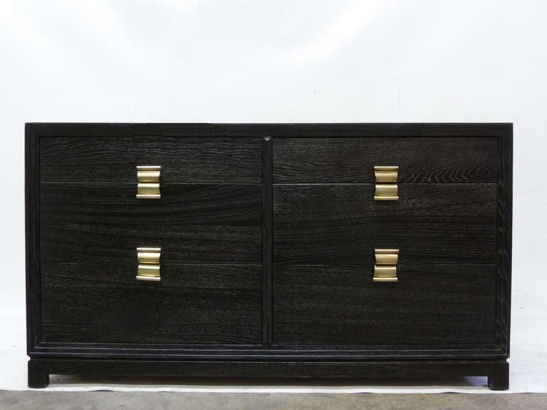 Mid-20th Century Paul Frankl Six Drawer Cerused Chest of Drawers