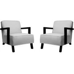 Architectural Pair  of  Armchairs by Van Keppel and Green