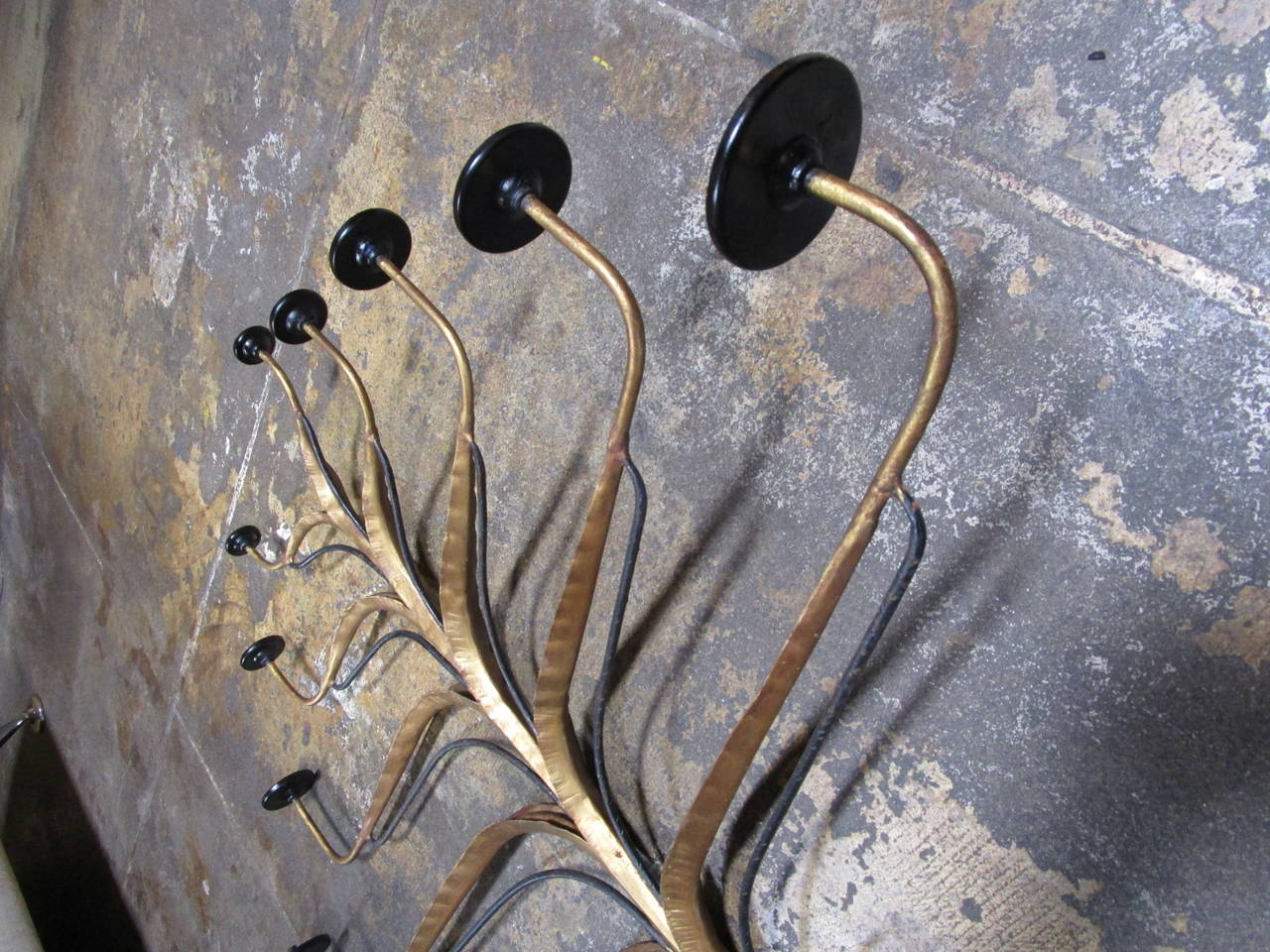 American Gilt Candelabra Sconce with Ten Candle Arms