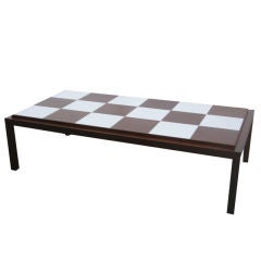 Vintage Checkerboard Top Coffee Table by Lane