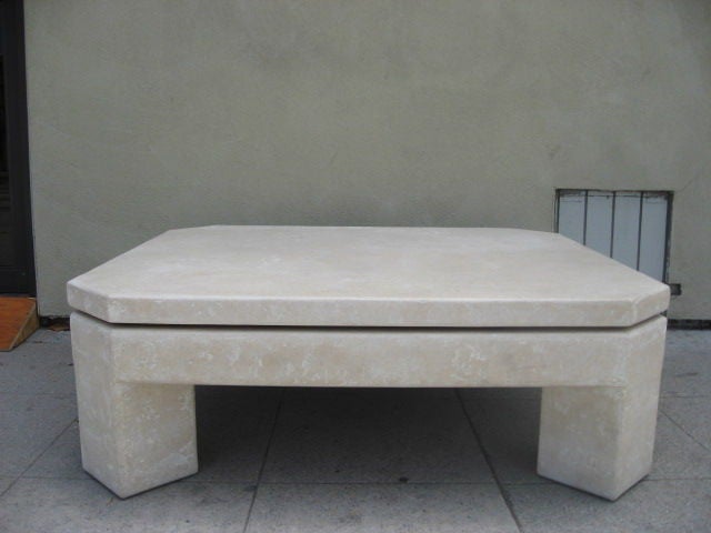 Massive Stucco Coffee Table