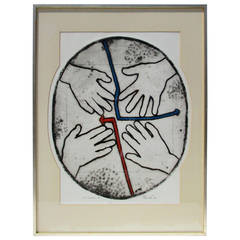 Hand Signed Artist Proof Titled, "Emblem I" by Dennis Beall
