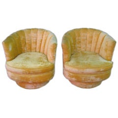 Pair of Swivel and Rocking Chairs by Milo Baughman