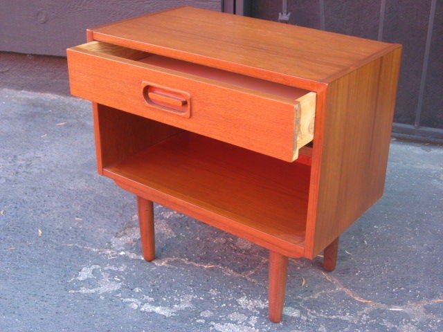 Pair of Danish Teak Nightstands Made by Dyrlund