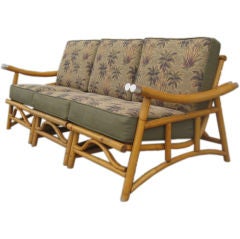 Bamboo Sofa with Chrome  Arm Ends