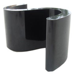 S-Shaped Black Formica Coffee Table
