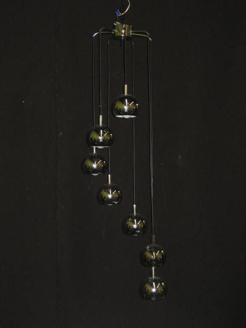 German Chrome Hanging Light Fixture