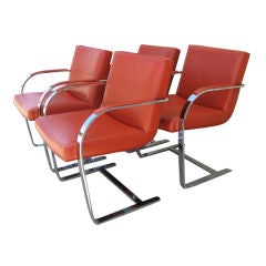 Set of 4 Brno Chairs by Ludwig Mies Van Der Rohe