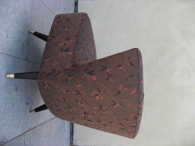 Mid-20th Century Pair of Swivel Slipper Chairs