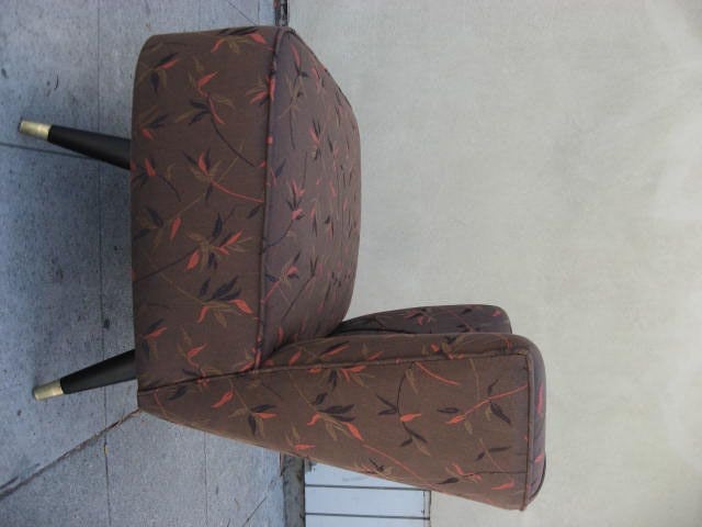 Wood Pair of Swivel Slipper Chairs